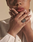 John Hardy Jewellery - Rings John Hardy Silver Classic Chain Oval Halo Ring