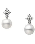 Mikimoto Jewellery - Earrings - Drop Mikimoto 18K White Gold Akoya Pearl and Diamond Drop Earrings