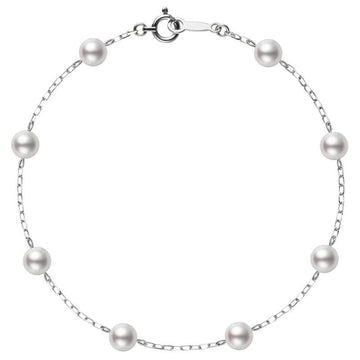 Mikimoto Jewellery - Bracelet Mikimoto 18K White Gold Pearl Station Bracelet