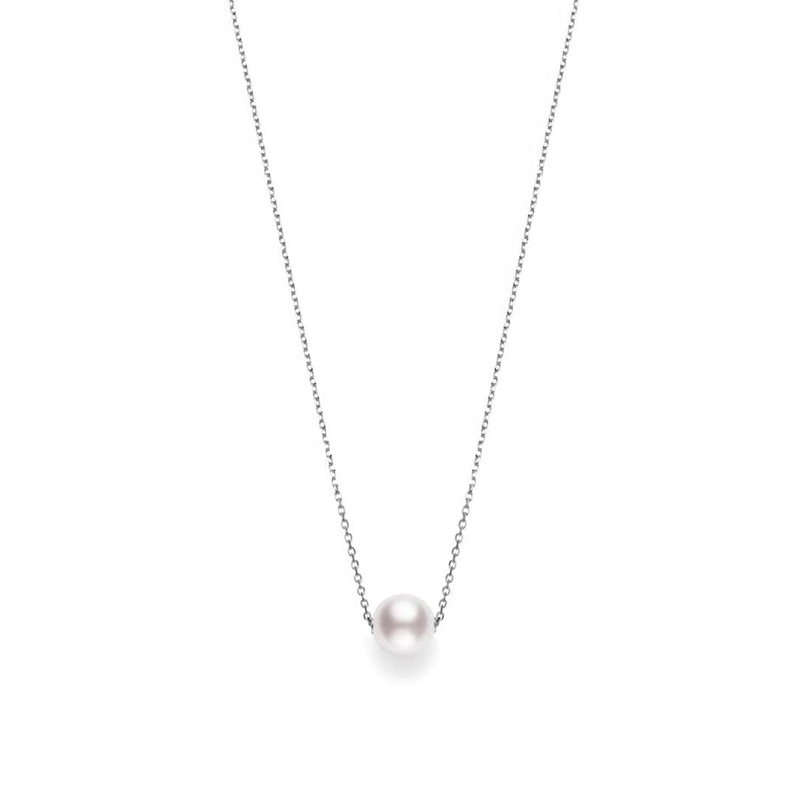 Mikimoto Jewellery - Necklace Mikimoto White Gold and Akoya 8mm Pearl Slider Necklace