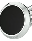 Mont Blanc Accessories - Jewellery Accessories Montblanc Black Onyx and Steel Round Meisterstück Cufflinks