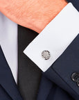 Mont Blanc Accessories - Jewellery Accessories Montblanc Corrugated Steel Round Cufflinks