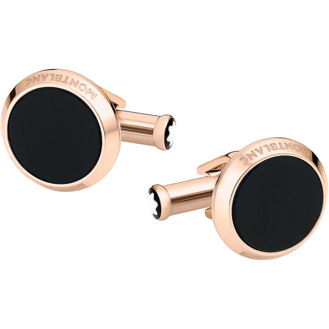 Montblanc Rose Gold Plate Black Onyx Cufflinks – Touch of Gold