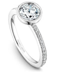 Touch of Gold Diamonds Jewellery - Engagement Ring Noam Carver 14kt White Gold 0.45ct Round Bezel Set Solitaire