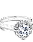 Touch of Gold Diamonds Jewellery - Engagement Ring Noam Carver 14kt White Gold 0.50ct Round NSEW Halo