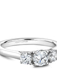 Crown Ring Jewellery - Engagement Ring Noam Carver 14kt White Gold 0.50ct Round Trinity