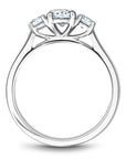 Crown Ring Jewellery - Engagement Ring Noam Carver 14kt White Gold 0.50ct Round Trinity