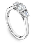 Crown Ring Jewellery - Engagement Ring Noam Carver 14kt White Gold 0.50ct Round Trinity