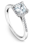 Touch of Gold Diamonds Jewellery - Engagement Ring Noam Carver 14kt White Gold 0.74ct Princess Halo with Cut Corner Claws
