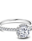Touch of Gold Diamonds Jewellery - Engagement Ring Noam Carver 14kt White Gold Round Solitaire with Hidden Halo