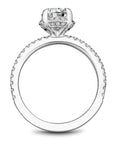 Touch of Gold Diamonds Jewellery - Engagement Ring Noam Carver 14kt White Gold Round Solitaire with Hidden Halo