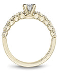 Crown Ring Jewellery - Engagement Ring Noam Carver 14kt Yellow Gold 0.70ct Round Solitaire with Diamond Shoulders
