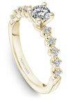 Crown Ring Jewellery - Engagement Ring Noam Carver 14kt Yellow Gold 0.70ct Round Solitaire with Diamond Shoulders