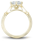 Touch of Gold Diamonds Jewellery - Engagement Ring Noam Carver 14kt Yellow Gold 0.90ct Round in Vintage Setting Featuring Side Diamonds