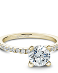 Touch of Gold Diamonds Jewellery - Engagement Ring Noam Carver 14kt Yellow Gold 1.00ct Round Solitaire with Diamond Shoulders