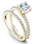 Touch of Gold Diamonds Jewellery - Engagement Ring Noam Carver 14kt Yellow Gold 1.00ct Round Solitaire with Diamond Shoulders