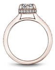 Touch of Gold Diamonds Jewellery - Engagement Ring Noam Carver Rose Gold Round 1.08 Halo with Diamonds Shoulders