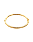 Rich Jewellery Jewellery - Bracelet Rich 14K Yellow Gold Hinged Half Texture Bangle