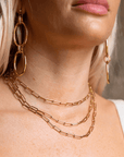 Rich Jewellery Jewellery - Necklace Rich 14K Yellow Gold Medium Paperclip Link Chain 16"