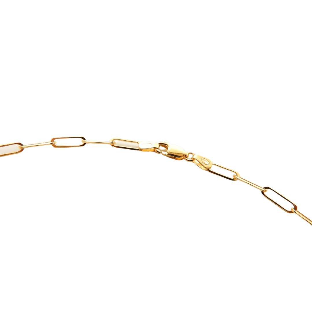 Rich 14K Yellow Gold Medium Paperclip Link Chain 18