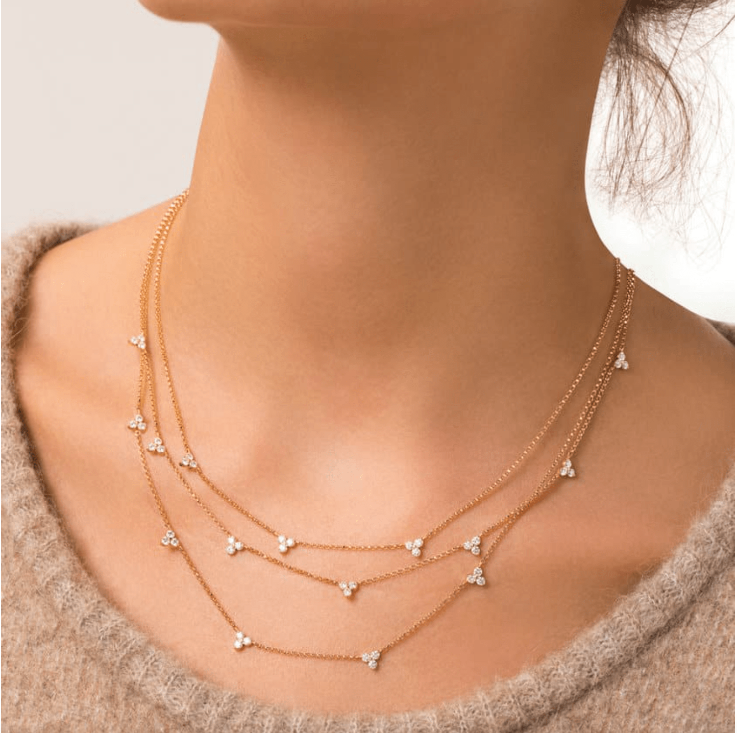 Roberto Coin 18K Diamonds by the Inch Flower Station Necklace