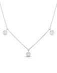 Roberto Coin Inc. Jewellery - Necklace Roberto Coin 18K White Gold 5 Station Diamond Dangle Necklace