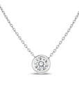 Roberto Coin Inc. Jewellery - Necklace Roberto Coin 18K White Gold Diamond Bezel Solitaire Necklace