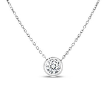 Roberto Coin Inc. Jewellery - Necklace Roberto Coin 18K White Gold Diamond Bezel Solitaire Necklace