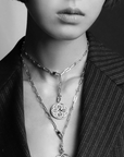 Roberto Coin Inc. Jewellery - Necklace Roberto Coin 18K White Gold Venetian Princess Diamond Flower Medallion Link Necklace
