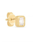 Roberto Coin Inc. Jewellery - Earrings - Stud Roberto Coin 18K Yellow Gold Emerald Cut Diamond Bezel Studs