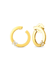 Roberto Coin Inc. Jewellery - Earrings - Stud Roberto Coin 18K Yellow Gold Love in Verona Diamond Circle Earrings