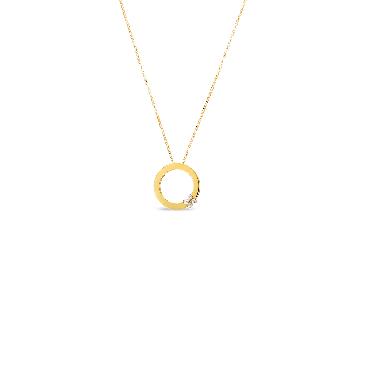 Roberto coin circle 2025 of life diamond necklace
