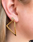 Roberto Coin Inc. Jewellery - Earrings - Hoop Roberto Coin 18K Yellow Gold Oro Triangular Earrings