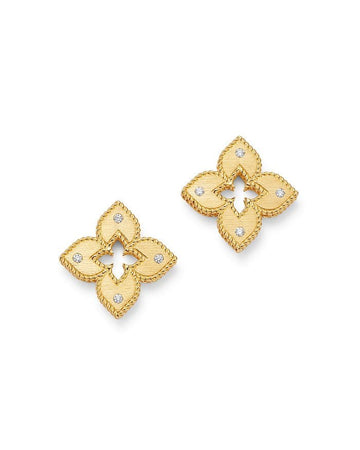 Roberto Coin Inc. Jewellery - Earrings - Stud Roberto Coin 18K Yellow Gold Petite Venitian Princess Studs