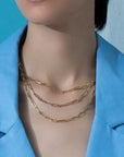 Roberto Coin Inc. Jewellery - Necklace Roberto Coin 18K Yellow Gold Triple Strand Diamond Accent Necklace