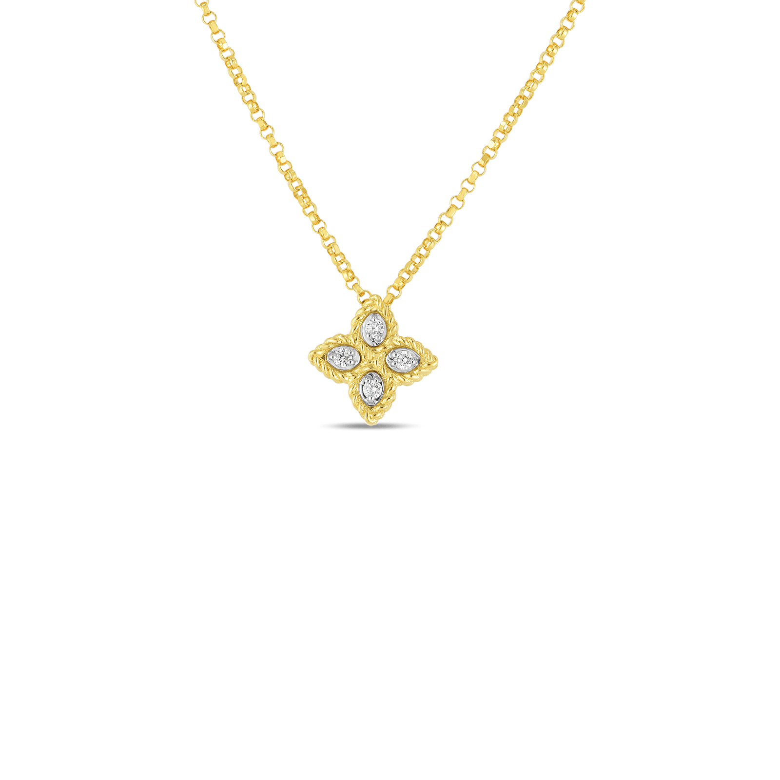 PRINCESS FLOWER PENDANT WITH DIAMONDS - Roberto Coin