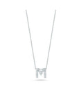Roberto Coin Inc. Jewellery - Necklace Roberto Coin Tiny Treasures 18K White Gold Diamond Love Letter 'M' Necklace