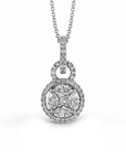 Simon G Jewellery - Necklace Simon G 18K White Gold Diamond Halo Necklace