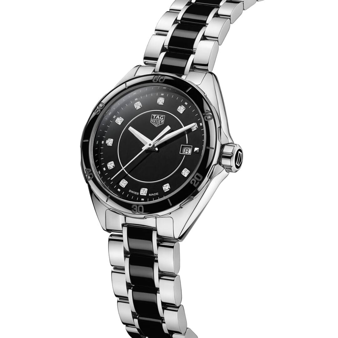 Tag heuer black ceramic ladies watch discount