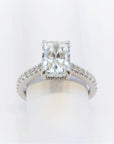 Touch of Gold Diamonds Jewellery - Engagement Ring Touch of Gold Platinum 2.14ct Radiant Cut Hidden Halo Diamond Engagement Ring