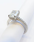 Touch of Gold Diamonds Jewellery - Engagement Ring Touch of Gold Platinum 2.14ct Radiant Cut Hidden Halo Diamond Engagement Ring