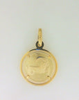 Rich Jewellery Jewellery - Necklace 10K Yellow Gold Capricorn Zodiac Disc Pendant