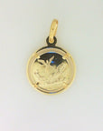 Rich Jewellery Jewellery - Necklace 10K Yellow Gold Sagittarius Zodiac Disc Pendant