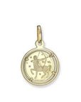 Rich Jewellery Jewellery - Necklace 10K Yellow Gold Sagittarius Zodiac Disc Pendant