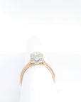 Amden Jewelry Jewellery - Engagement Ring - Natural 14K White and Rose Gold Diamond Cushion Halo Ring