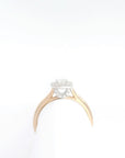 Amden Jewelry Jewellery - Engagement Ring - Natural 14K White and Rose Gold Diamond Halo Ring