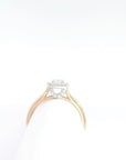 Amden Jewelry Jewellery - Engagement Ring - Natural 14K White and Rose Gold Diamond Halo Ring