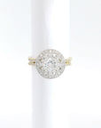 Amden Jewelry Jewellery - Engagement Ring - Natural 14K White and Yellow Gold Diamond Split Shank Ring