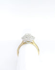 Amden Jewelry Jewellery - Engagement Ring - Natural 14K White and Yellow Gold Diamond Split Shank Ring