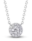 SC Jewellery - Necklace 14K White Gold 0.20ctw Diamond Halo Necklace